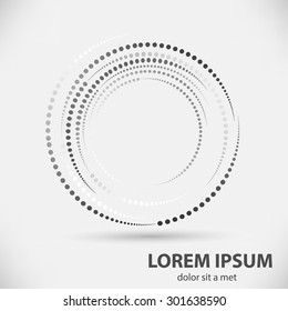 Abstract Halftone Logo Design Element. Vector illustration.