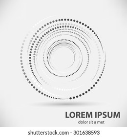Abstract Halftone Logo Design Element. Vector illustration.