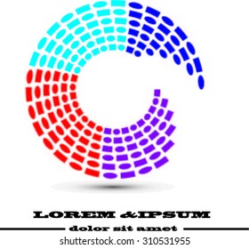 Abstract Halftone Logo Design Element. Vector illustration.