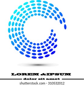 Abstract Halftone Logo Design Element. Vector illustration.