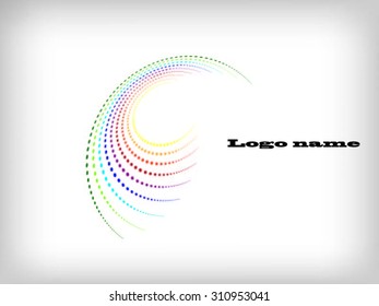 Abstract Halftone Logo Design Element. Vector illustration.