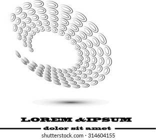Abstract Halftone Logo Design Element. Vector illustration.