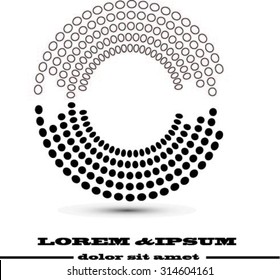 Abstract Halftone Logo Design Element. Vector illustration.