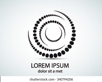 Abstract Halftone Logo Design Element. Vector illustration.