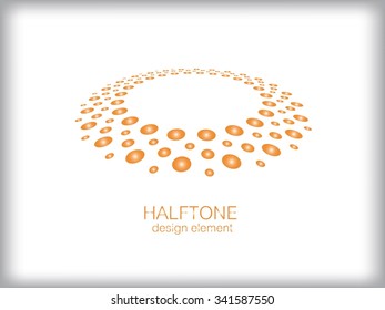 Abstract Halftone Logo Design Element, vector illustration 