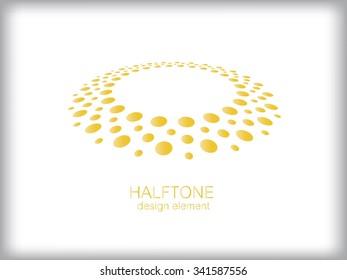 Abstract Halftone Logo Design Element, vector illustration 