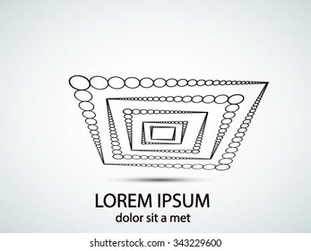 Abstract Halftone Logo Design Element. Vector illustration.
