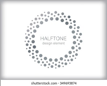 Abstract Halftone Logo Design Element, vector illustration