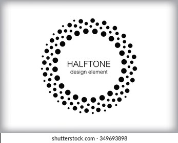 Abstract Halftone Logo Design Element, vector illustration