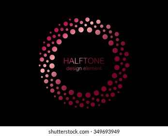 Abstract Halftone Logo Design Element, vector illustration