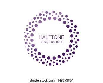 Abstract Halftone Logo Design Element, vector illustration
