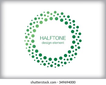 Abstract Halftone Logo Design Element, vector illustration