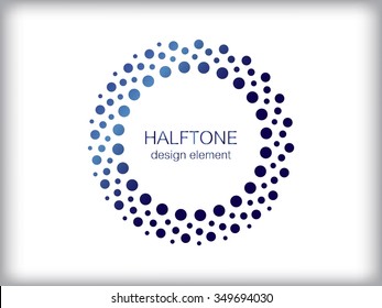 Abstract Halftone Logo Design Element, vector illustration