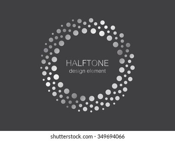 Abstract Halftone Logo Design Element, vector illustration