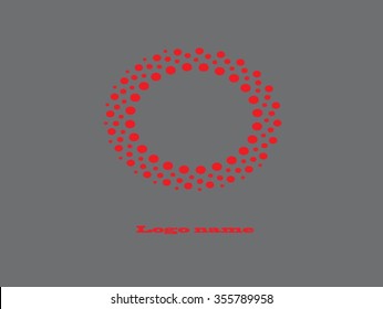  Abstract Halftone Logo Design Element, vector illustration