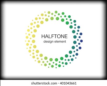 Abstract Halftone Logo Design Element, vector illustration