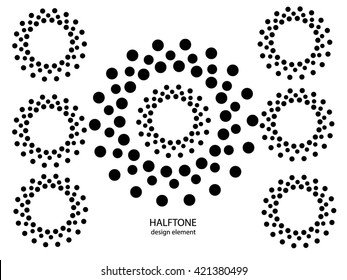 Abstract Halftone Logo Design Element, vector illustration