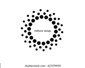 Abstract Halftone Logo Design Element, vector illustration