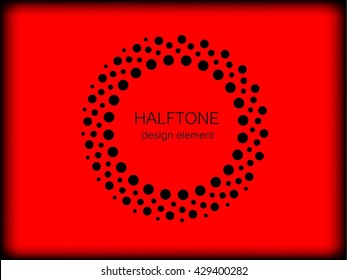 Abstract Halftone Logo Design Element, vector illustration.