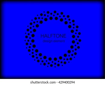 Abstract Halftone Logo Design Element, vector illustration.