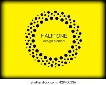 Abstract Halftone Logo Design Element, vector illustration.