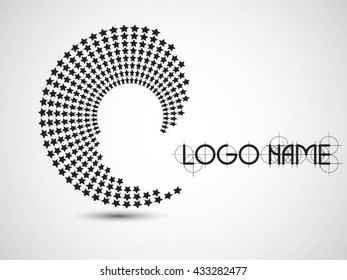 Abstract Halftone Logo Design Element. Vector illustration.