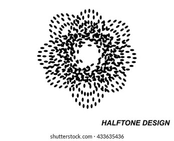 Abstract Halftone Logo Design Element, vector illustration