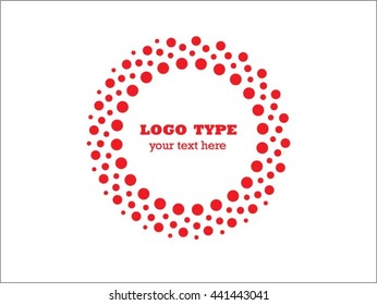 Abstract Halftone Logo Design Element, vector illustration