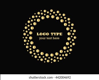Abstract Halftone Logo Design Element, vector illustration
