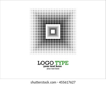 Abstract Halftone Logo Design Element, vector illustration