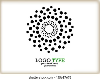 Abstract Halftone Logo Design Element, vector illustration