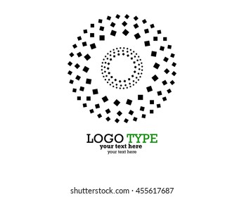 Abstract Halftone Logo Design Element, vector illustration