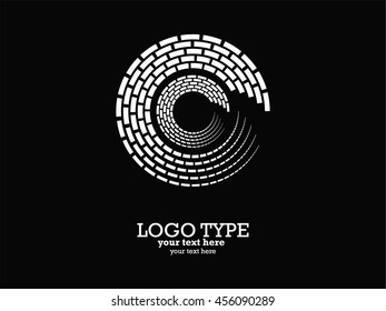 Abstract Halftone Logo Design Element, vector illustration