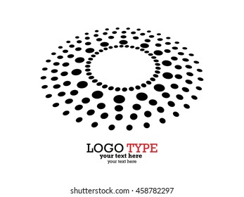 Abstract Halftone Logo Design Element, vector illustration