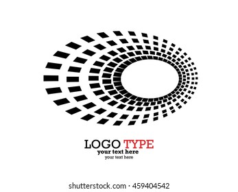 Abstract Halftone Logo Design Element, vector illustration