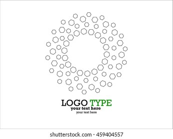 Abstract Halftone Logo Design Element, vector illustration