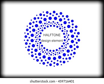 Abstract Halftone Logo Design Element, vector illustration
