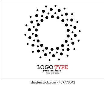 Abstract Halftone Logo Design Element, vector illustration