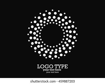 Abstract Halftone Logo Design Element, vector illustration