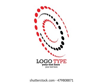 Abstract Halftone Logo Design Element. Vector illustration.