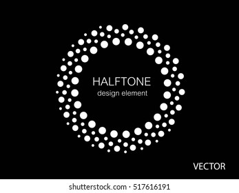 Abstract Halftone Logo Design Element, vector illustration