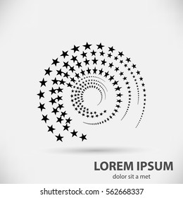 Abstract Halftone Logo Design Element. Vector illustration.