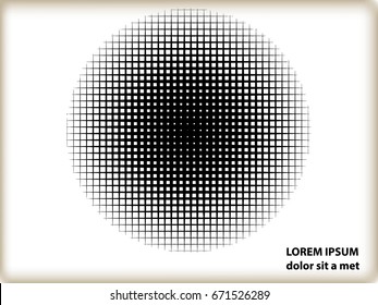 Abstract halftone logo design element