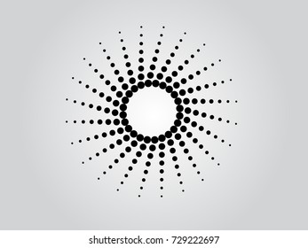  Abstract Halftone Logo Design Element, vector illustration