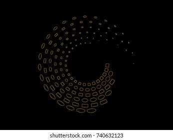 Abstract Halftone Logo Design Element, vector illustration