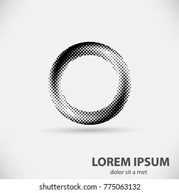 Abstract Halftone Logo Design Element. Vector illustration.