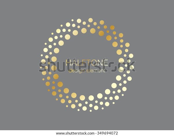 Abstract Halftone Logo Design Element,\
vector illustration