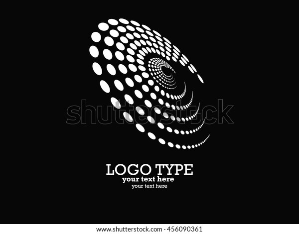 Abstract Halftone Logo Design Element,\
vector illustration