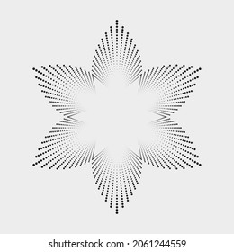 Abstract halftone logo design. Abstract halftone texture, pattern, object, background. Floral design element. Vector illustrations.