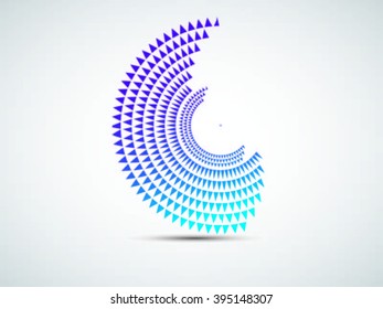 Abstract halftone logo.Halftone design element.Vector logo design template.